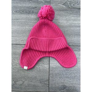 UGG Kids Pink Knit Pom-Pom Hat